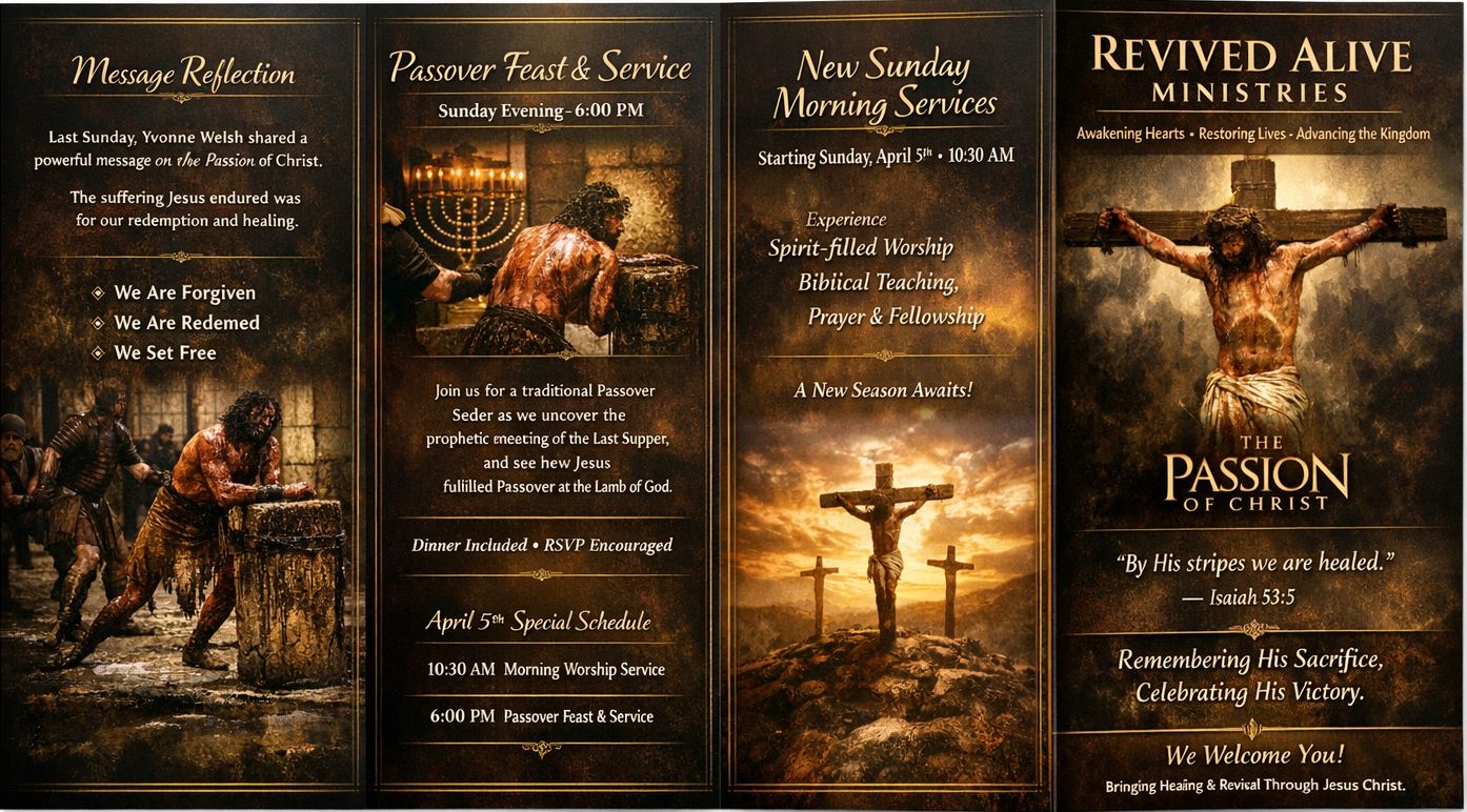 Revived Alive Ministries brochure Hero