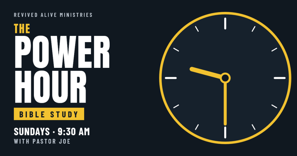 Start your Sunday in the Word. Join Pastor Joe for The Power Hour, an hour of Bible study every Sunday at 9:30 AM. Bring your Bible and your questions. Everyone is welcome.